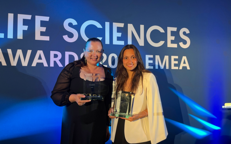 Francine Brogyányi und Elena Lanmüller nehmen EMA LMG Life Science Awards 2023 entgegen